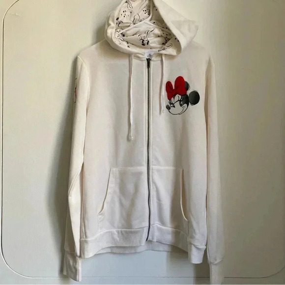Disney Minnie Mouse Zip Up Hoodie M - Picture 1 of 5